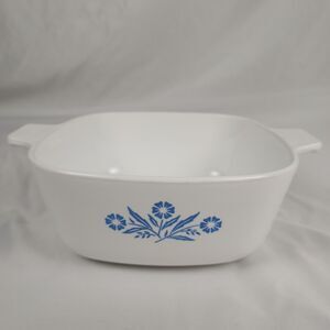 Corning Ware Blue Cornflower P-1 1/2-B 1.5 Qt Square Casserole Dish USA